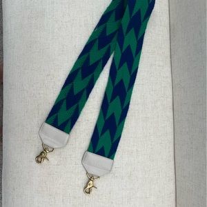 Genuine shoppe salt woven blue green salt crossbody strap camera purse strap